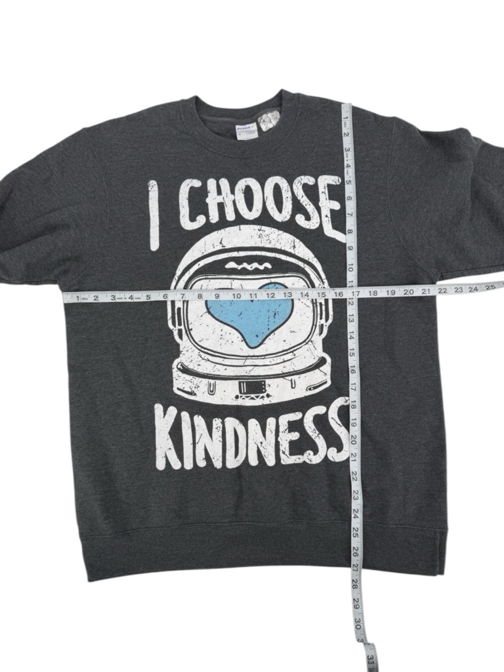 I Choose Kindness Port & Company Black Crewneck Sweatshirt Size Medium Women’s - Picture 5 of 5